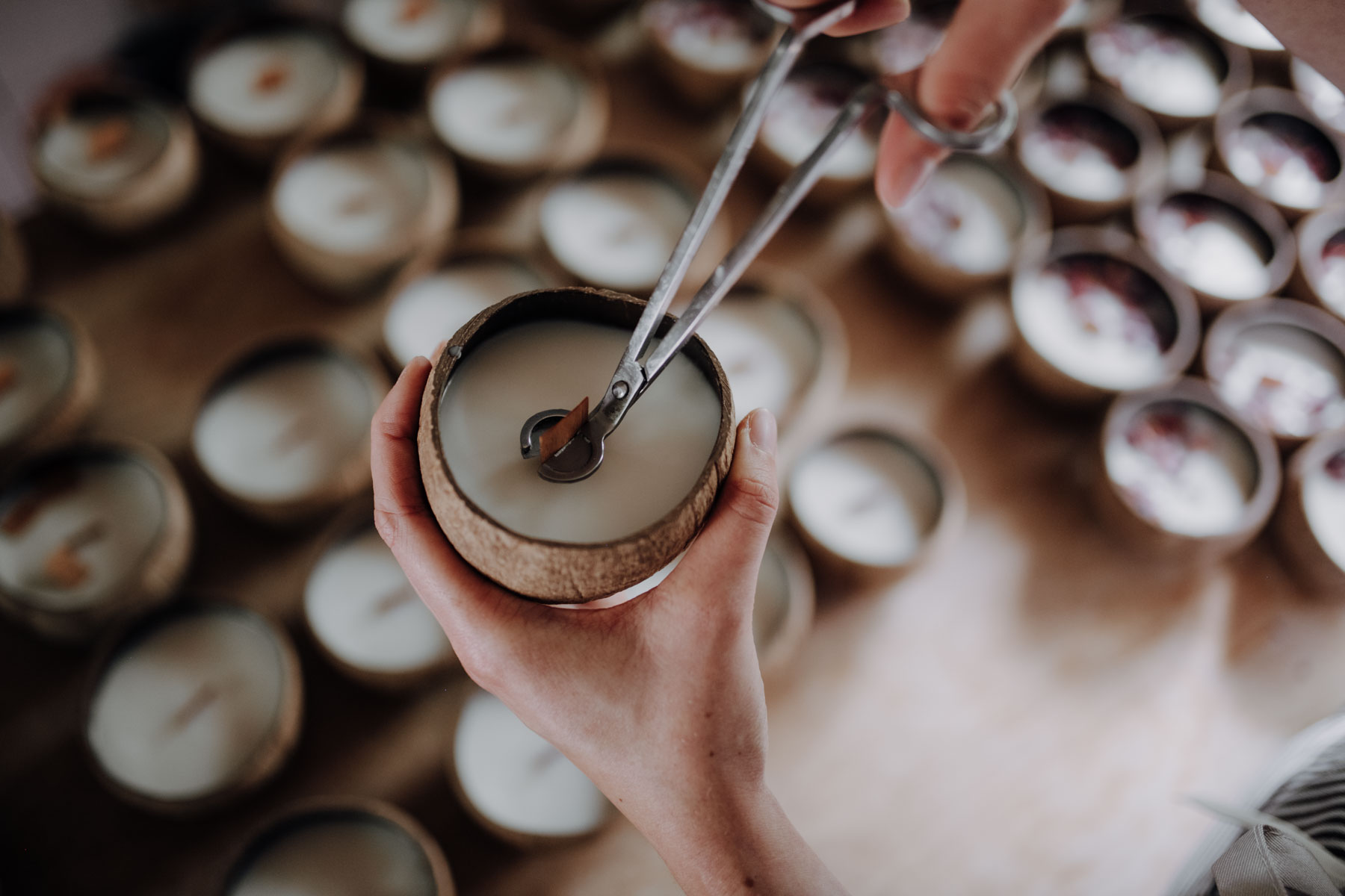 Bougie végétale parfumée noix de coco