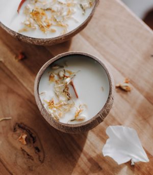 bougie noix de coco fleur d'oranger